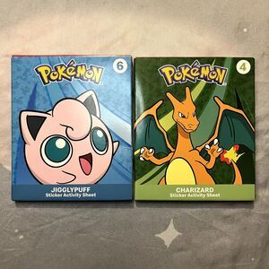 McDonald’s 2025 Pokémon Activity Sheet Stickers Jigglypuff #6 & Charizard #4 NEW